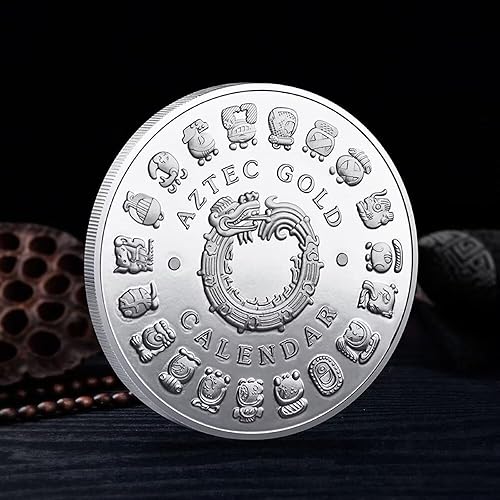 Miniatura 2 de México Maya Azteca Sol Piedra Calendario Moneda Plata Rofecía Cultura Challenge Moneda para coleccionistas