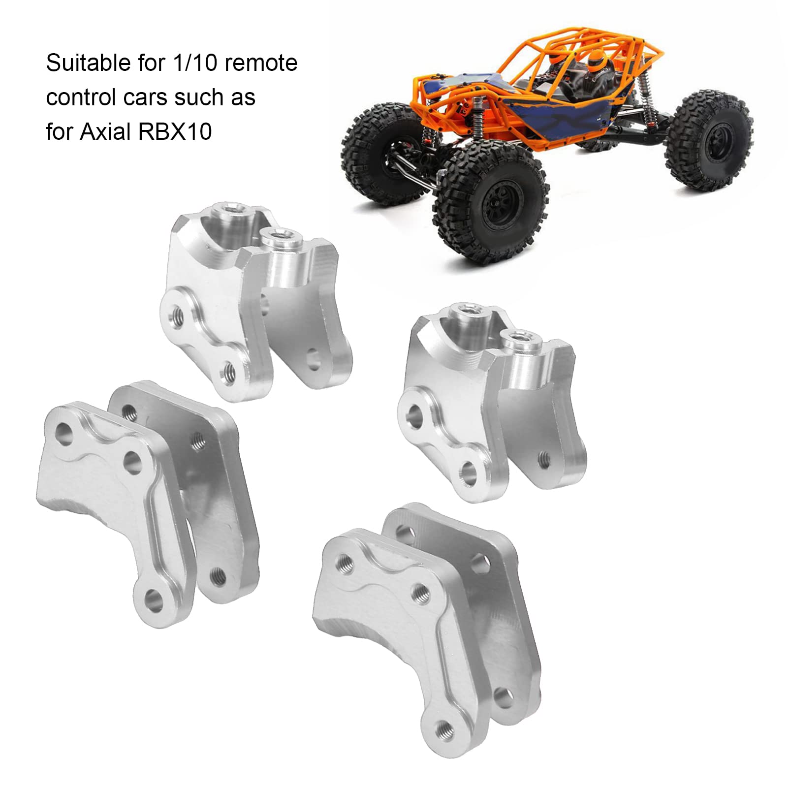 Astibym Alu-Lenkergelenk-Gewichte Für Axial RBX10 – 4 Stück, Silber, Leicht