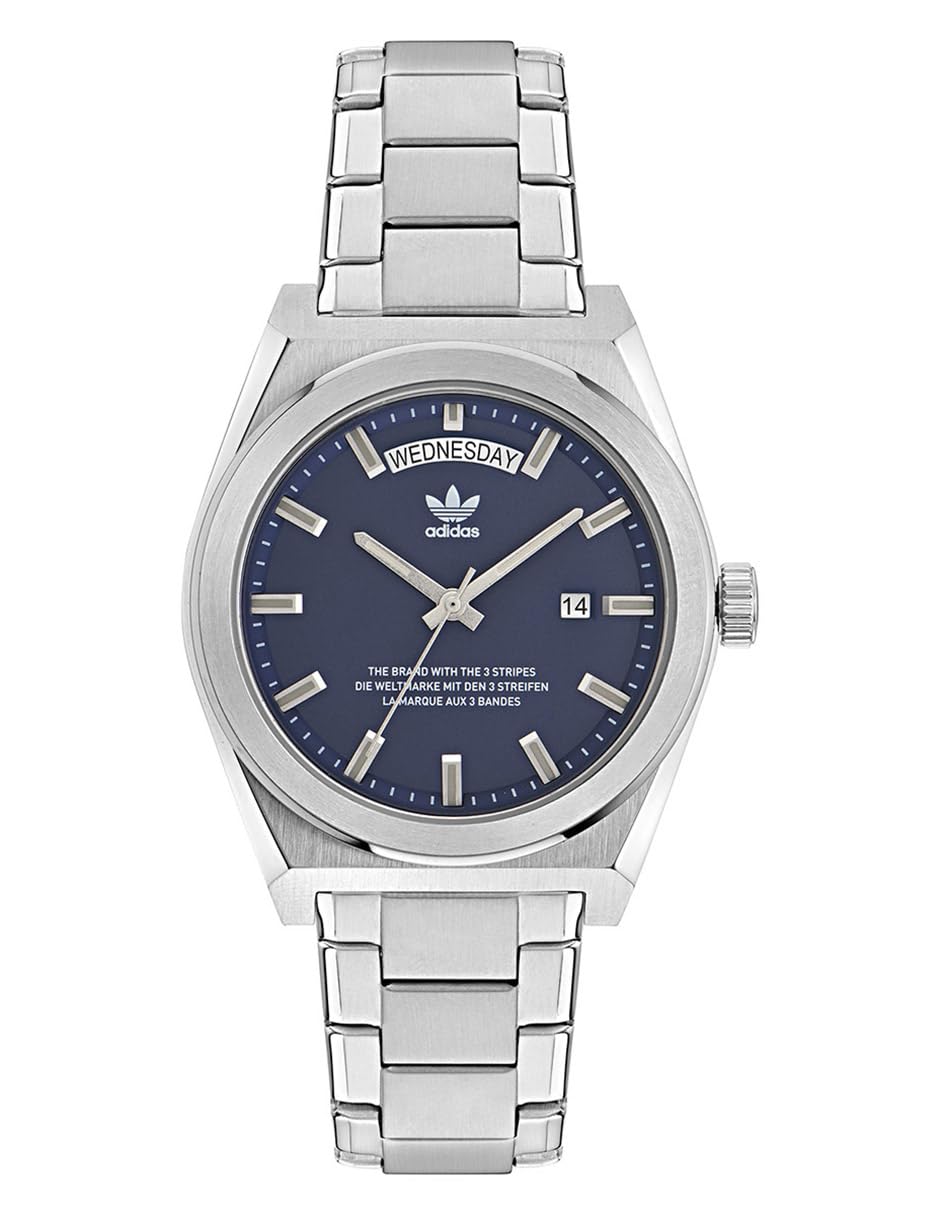 adidas Stainless Steel Originals Blue Dial Unisex Analog Watch - Aosy23539, Band Color-Brown (B0CJFXTM5R) Amazon Price History, Amazon Price Tracker