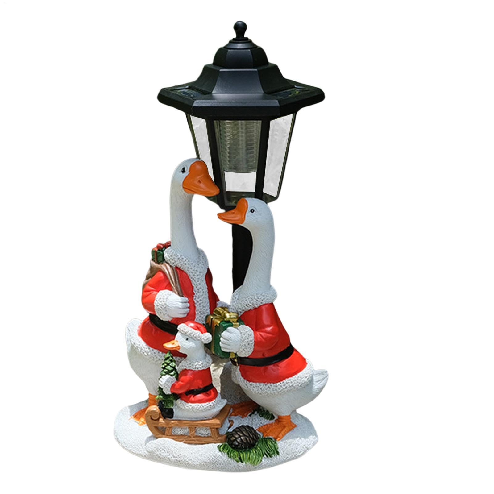 Ganso decorativo de porche navideños LED con sensor automático