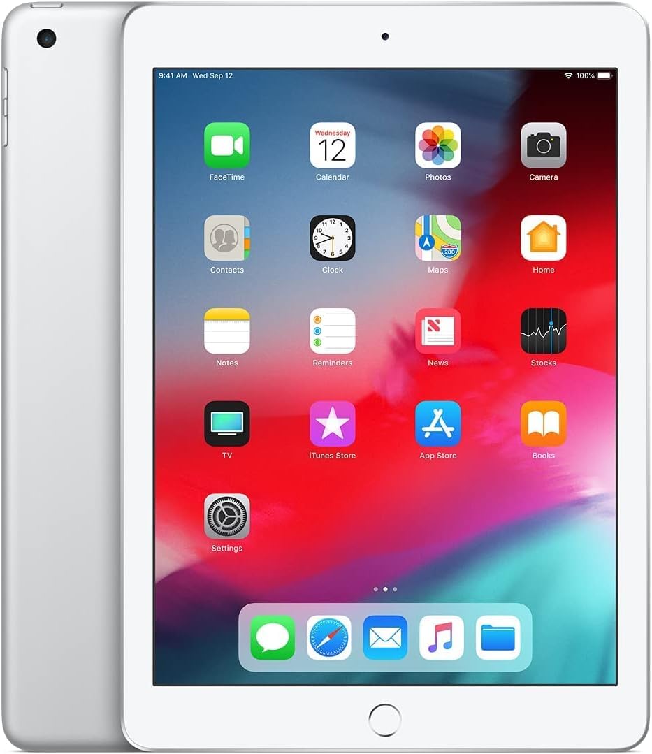 2018 i-Pad 6th generation | 9.7‑inch Screen | Renewed (128 GB, Silver)