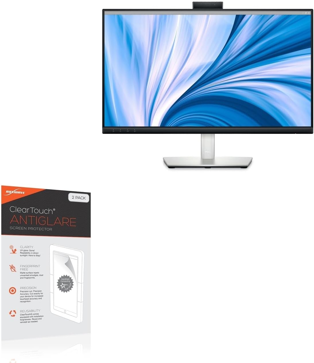 BoxWave Screen Protector Compatible with Dell 24 Video Conferencing Monitor (C2423H) - ClearTouch Anti-Glare (2-Pack), Anti-Fingerprint Matte Film Skin