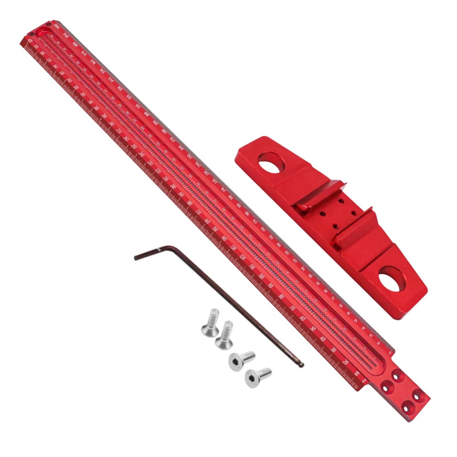 RAHBI Righello for fori di tipo T, righello incrociato di posizionamento, squadre for carpenteria in lega di alluminio, righello a T for calibro di linea for lavorazione del legno leisurely(400mm)