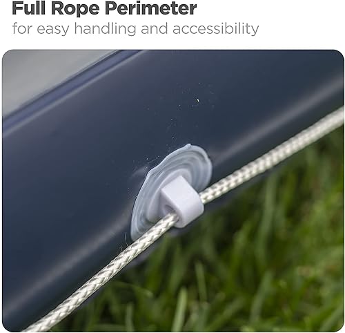 Miniatura 3 de Cama flotante XL para piscina, tumbona inflable para natación, bronceado, 70 x 49 pulgadas, azul marino (Galvanox Intl.)