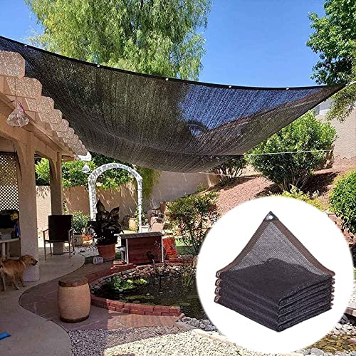 Voile d'ombrage rectangulaire pour terrasse fraîche et ombrage de potager en maille noire