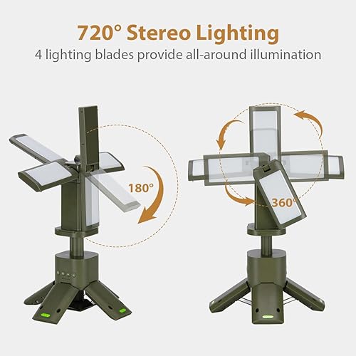 Miniatura 8 de IPARTS EXPERT Luces telescópicas para campamento recargables de 14000 mAh, luces magnéticas recargables para camping, linterna telescópica IPX5,