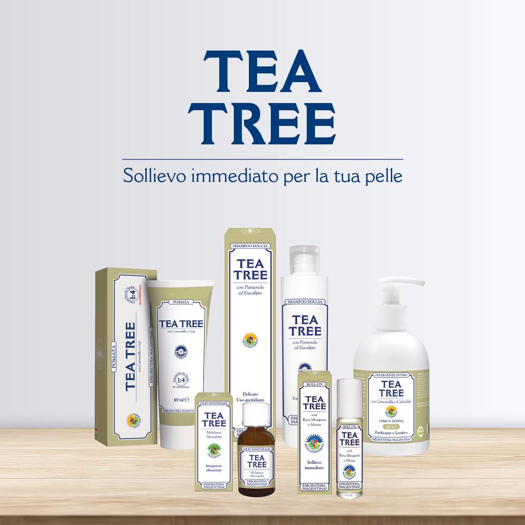 Erboristeria Magentina TEA TREE POMATA 100 ml - Pomata dai Mille Usi, Ideale in Caso di Secchezza Cutanea, Per Idratare e Proteggere le Pelli più Delicate anche in Presenza di Pruriti