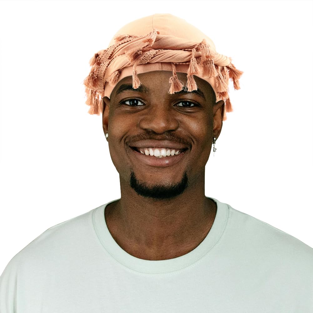 ELIHAIR Turban for Men and Women Vintage Elastic Twise Durags Satin Lined Head Wraps
