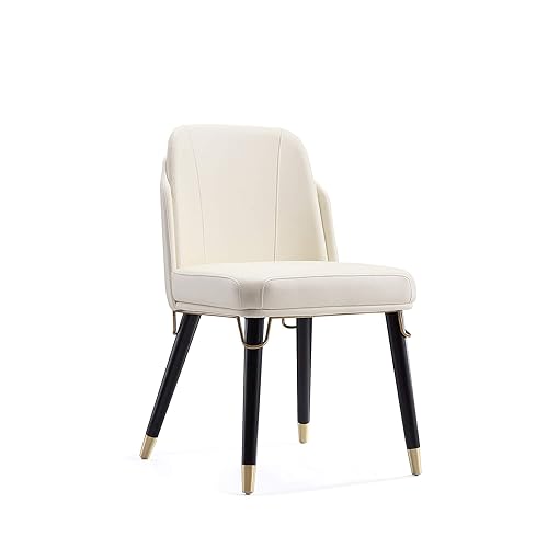 Estelle Faux Leather Dining Chair, Mid Century Modern Design with