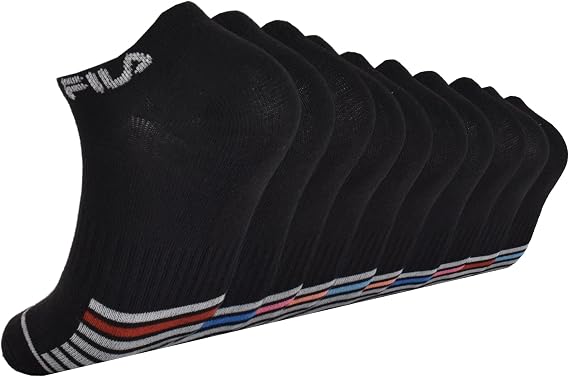Fila Womens No Show Ankle Socks, Womens Athletic Socks, Multi Pack