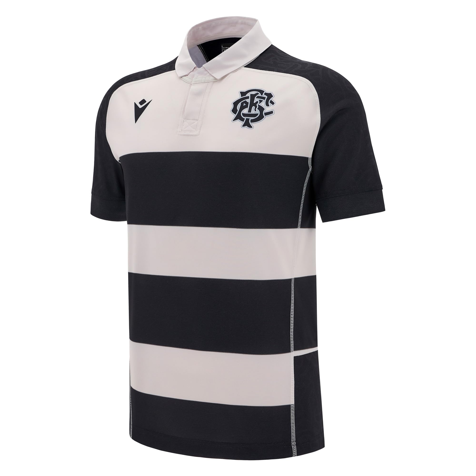 Macron Men's White Barbarians F.c 2024/25 Home Rugby Shirt (Uk, Alpha, S, Regular, Regular, )