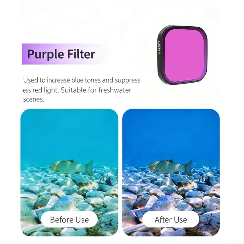 Für Insta360 Pro 2 Tauchfilter mit integriertem Hülsen-Design für wiederholten Einsatz in Salzwasser, Süßwasser und trüben Umgebungen (3-teiliges Set)