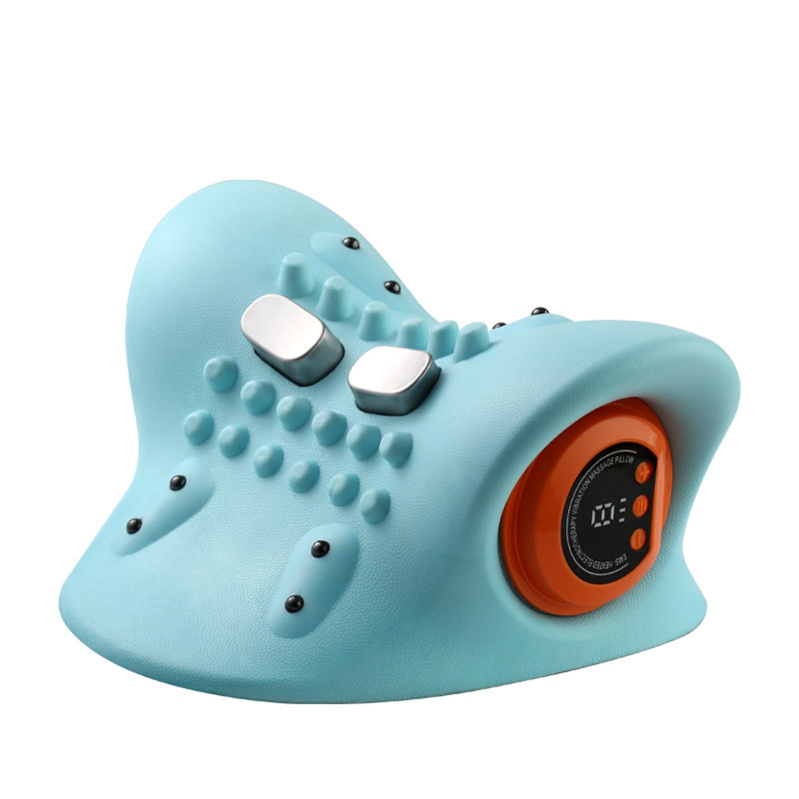 azouna SmartNeck 4-in-1 Nackenmassager Kabelloses Nackenmassagegerät mit Heizung 3 Modi, 6 Frequenzen für optimale Entspannung von Nacken und Schultern