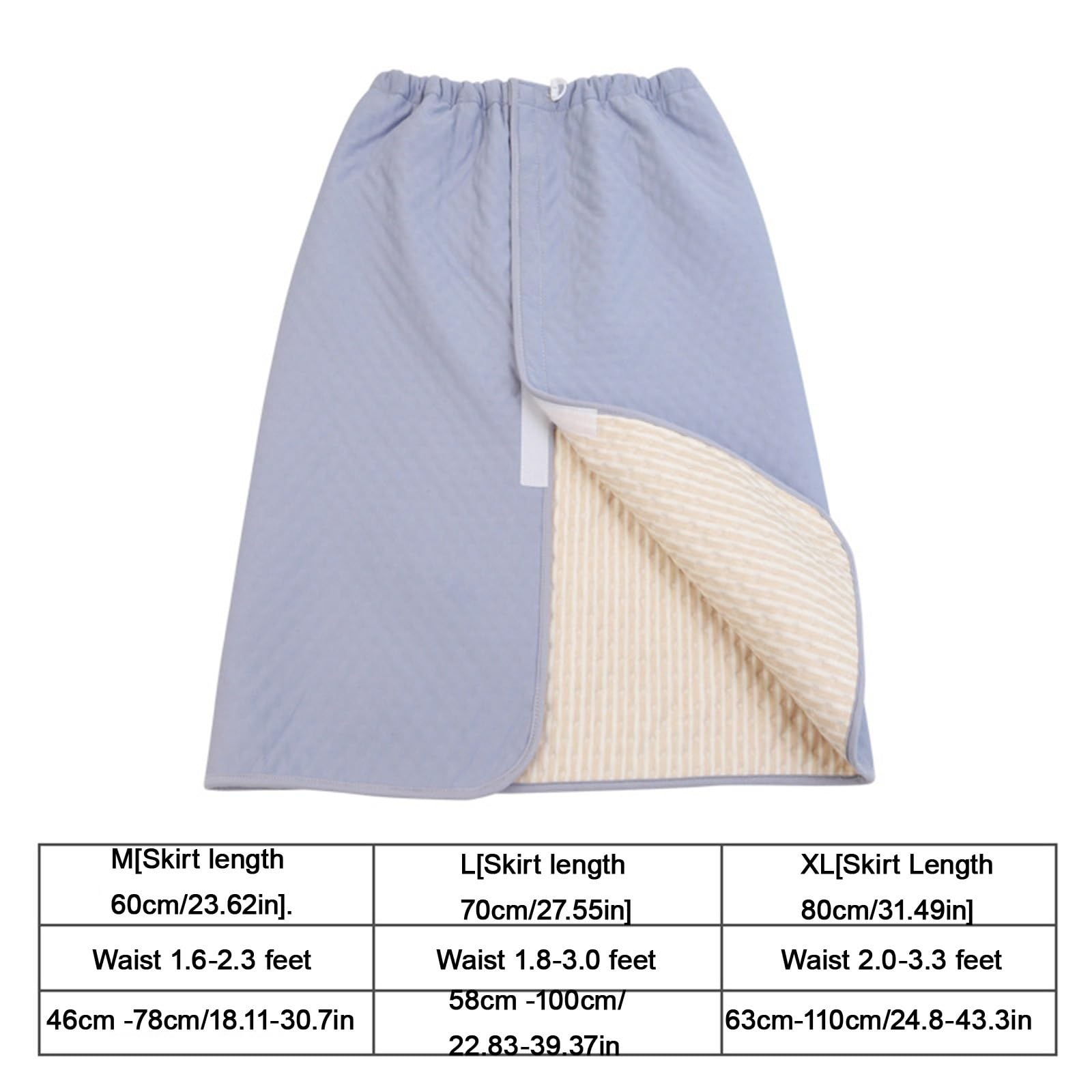 3 in 1 Traverse Letto Anziani Lavabili Multiuso Regolabile in Vita Gonna for Urina Telo Impermeabile Letto for Incontinenza Cuscinetti for Pipì for Adulti(XL,Blu)