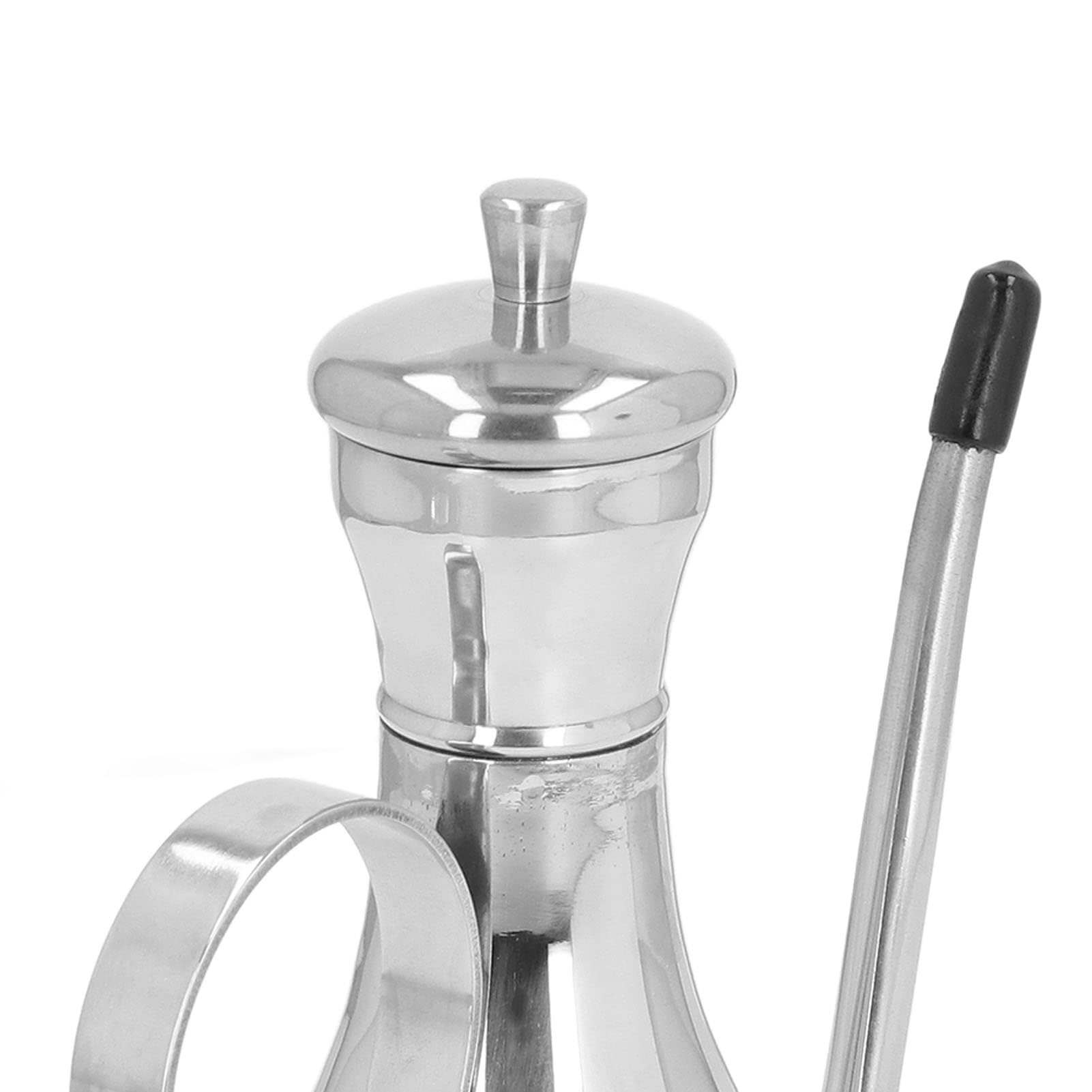 Botella de aceite de acero inoxidable 304 de acero inoxidable, dispensador de aceite de acero inoxidable, dispensador de aceite a prueba de fugas, decantador de aceite de oliva sin goteo, vinagre para