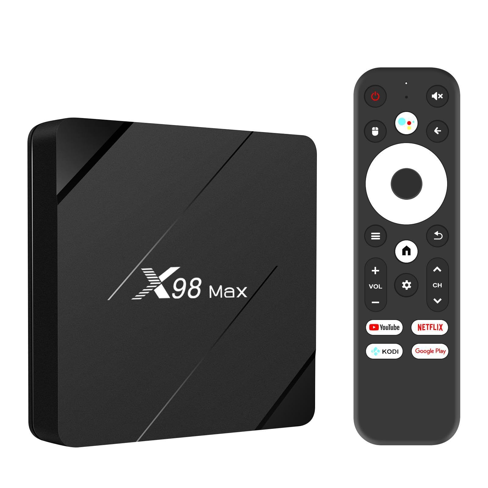 Puersit Android TV Box 10.0, X96Mini up to X98MaxWiFi 2GB/ 16B ROM Allwinner H313, Smart TV Box Compatible con 4K HD con Chipset de Cuatro Núcleos, Reproductor Multimedia de Streaming