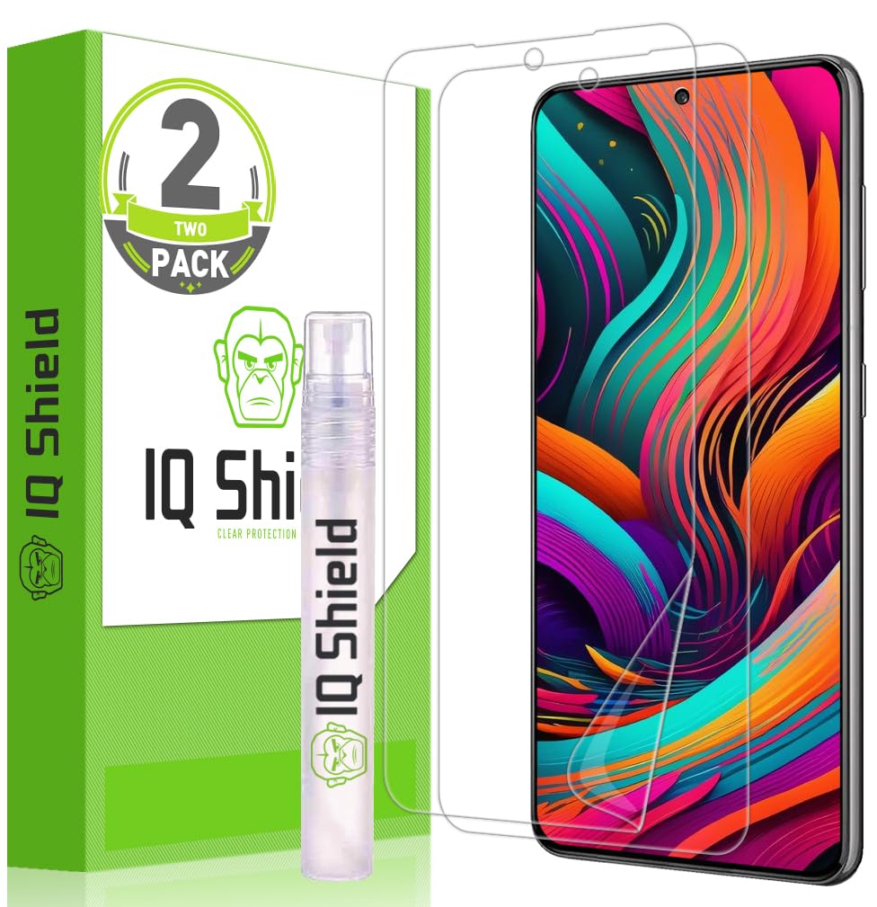 IQShield 2 Pack for Samsung Galaxy S24 Plus/Galaxy S24+ Screen Protector: Clear TPU Film, Anti-Bubble, Scratch-Resistant, Case Friendly, HD Clarity for Ultimate Protection Fingerprint Unlock