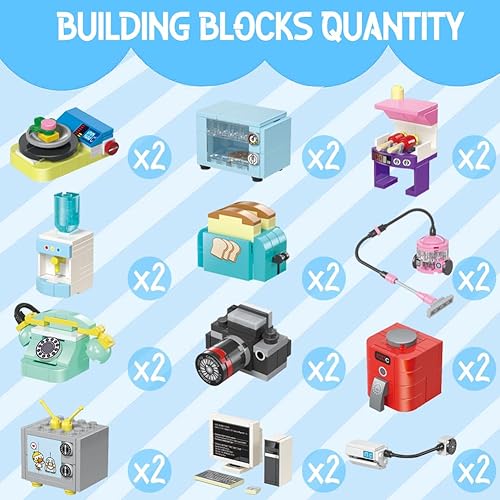 Miniatura 5 de WODMAZ 24 bloques de construcción para electrodomésticos, bloques de construcción, recuerdos de fiesta para niños, cesta de Pascua, juguetes,