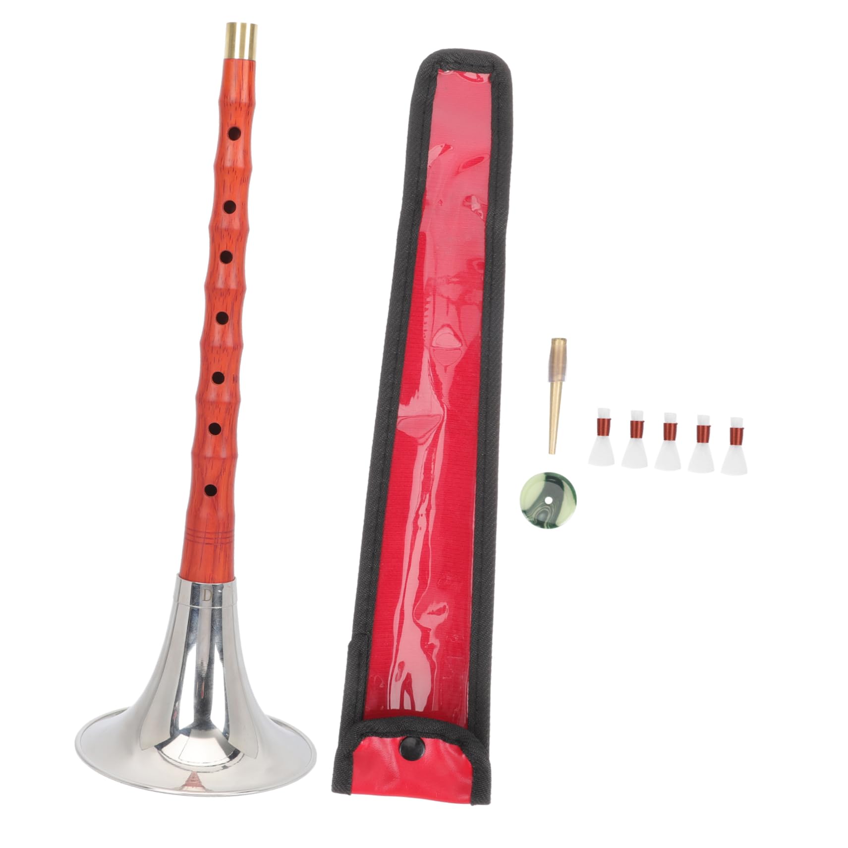Abaodam 1Set Premium Suona for Beginners Wood Instrument for Practicing Traditional Chinese Music Easy to Play for Students and Professionals Beautifully Crafted with Protective Cover Color Random
