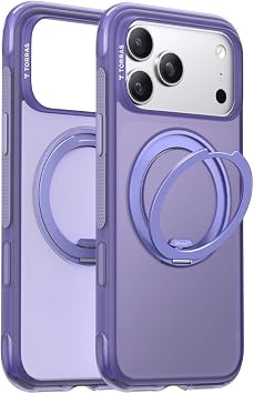Torras Apple iPhone 17 Pro Max ile Uyumlu Ostand R Air MagSafe K l f, Mor, Askeri Seviye Koruma, 360  D nerli Stand