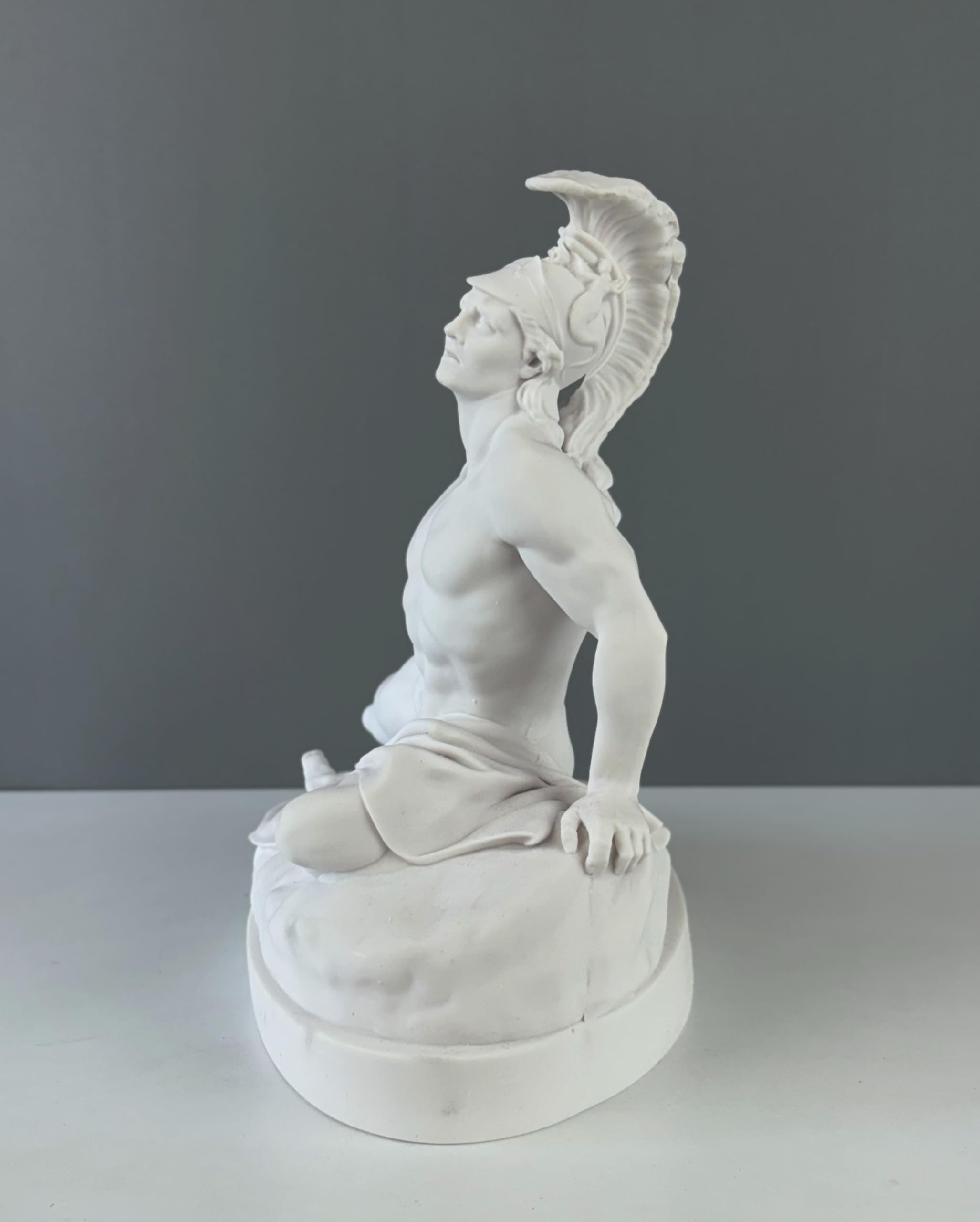 Estatua de Aquiles moribundo, 20 cm, mitología griega, estatua griega, decoración de estatua
