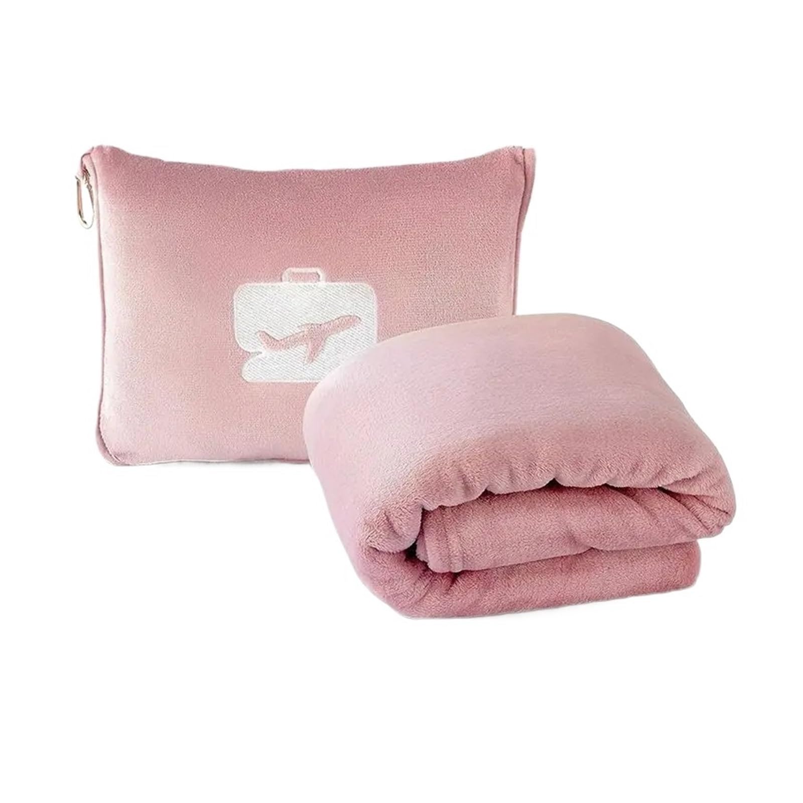 Couverture voyage avion rose douillette pour des nuits calmes