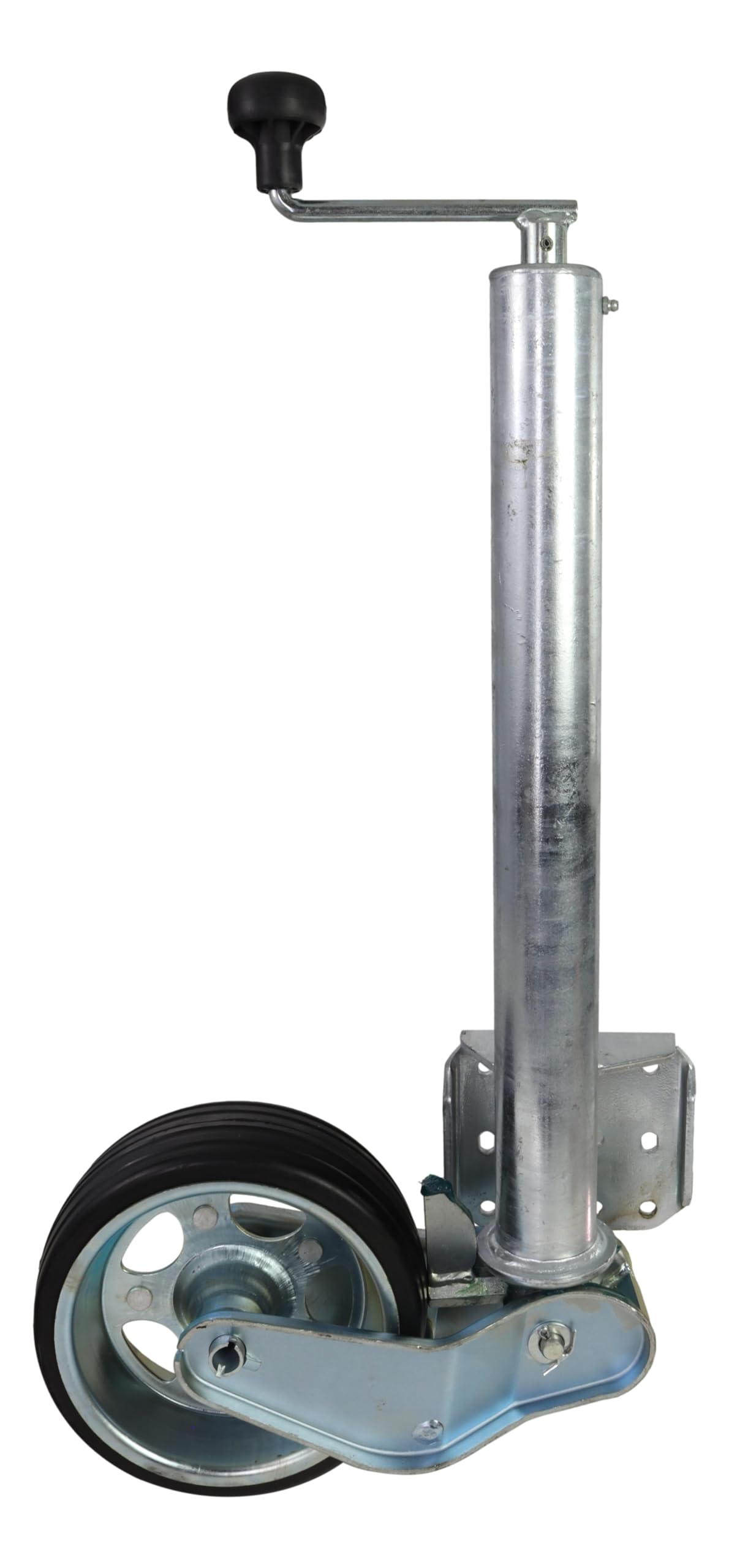 Rueda de apoyo automática de carga pesada 500kg Ø60mm extra larga para remolque de automóvil, engranaje de espolón 232x80mm para caravana, remolque de vivienda