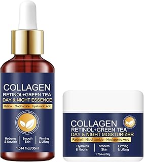 Set de crema facial y suero de colágeno con r...