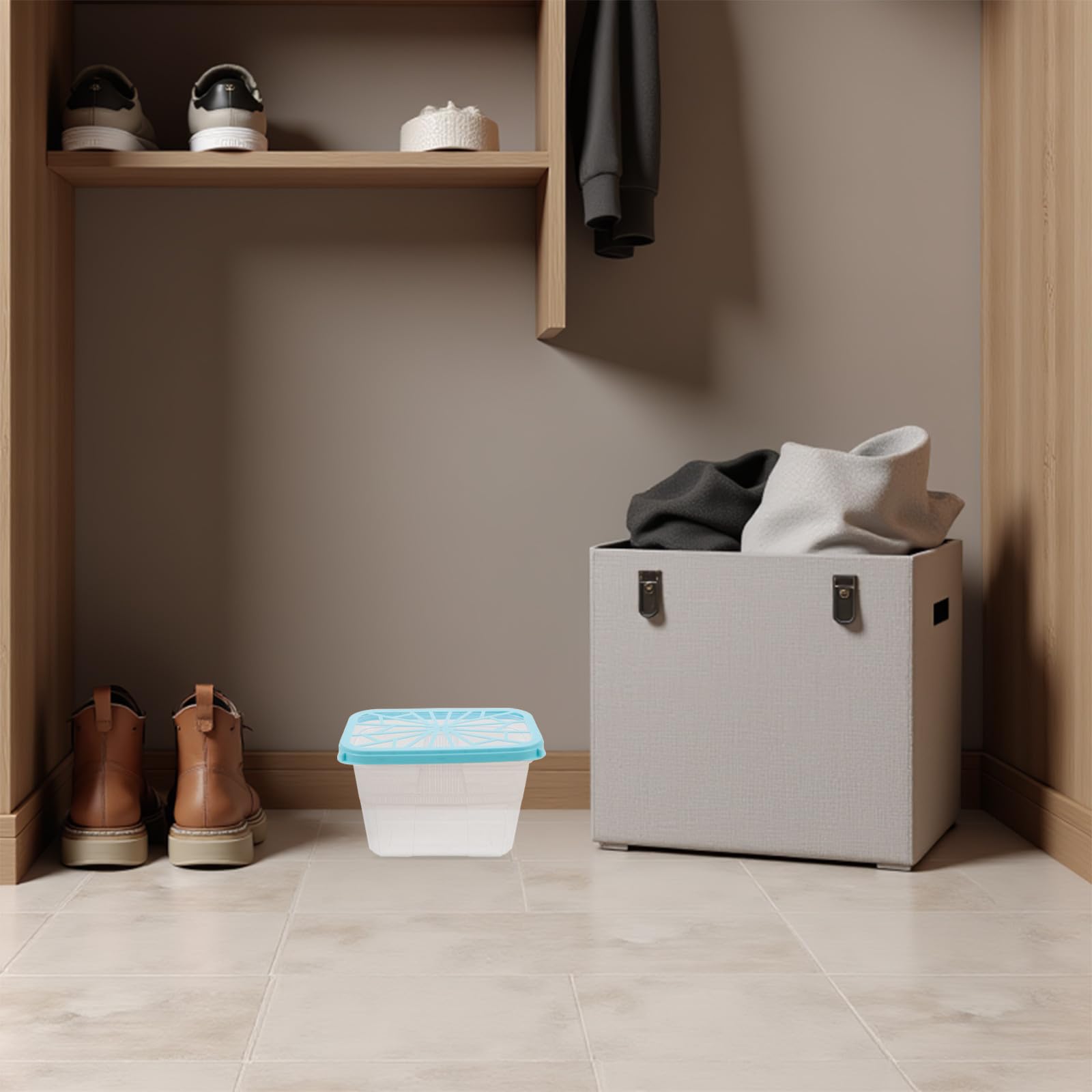 VALICLUD Caja Deshumidificadora Reutilizable para Armarios Contenedor Vacío para Absorbente de Humedad Soporte Plástico para Recarga 8 Piezas Control de Humedad Interior Uso Doméstico