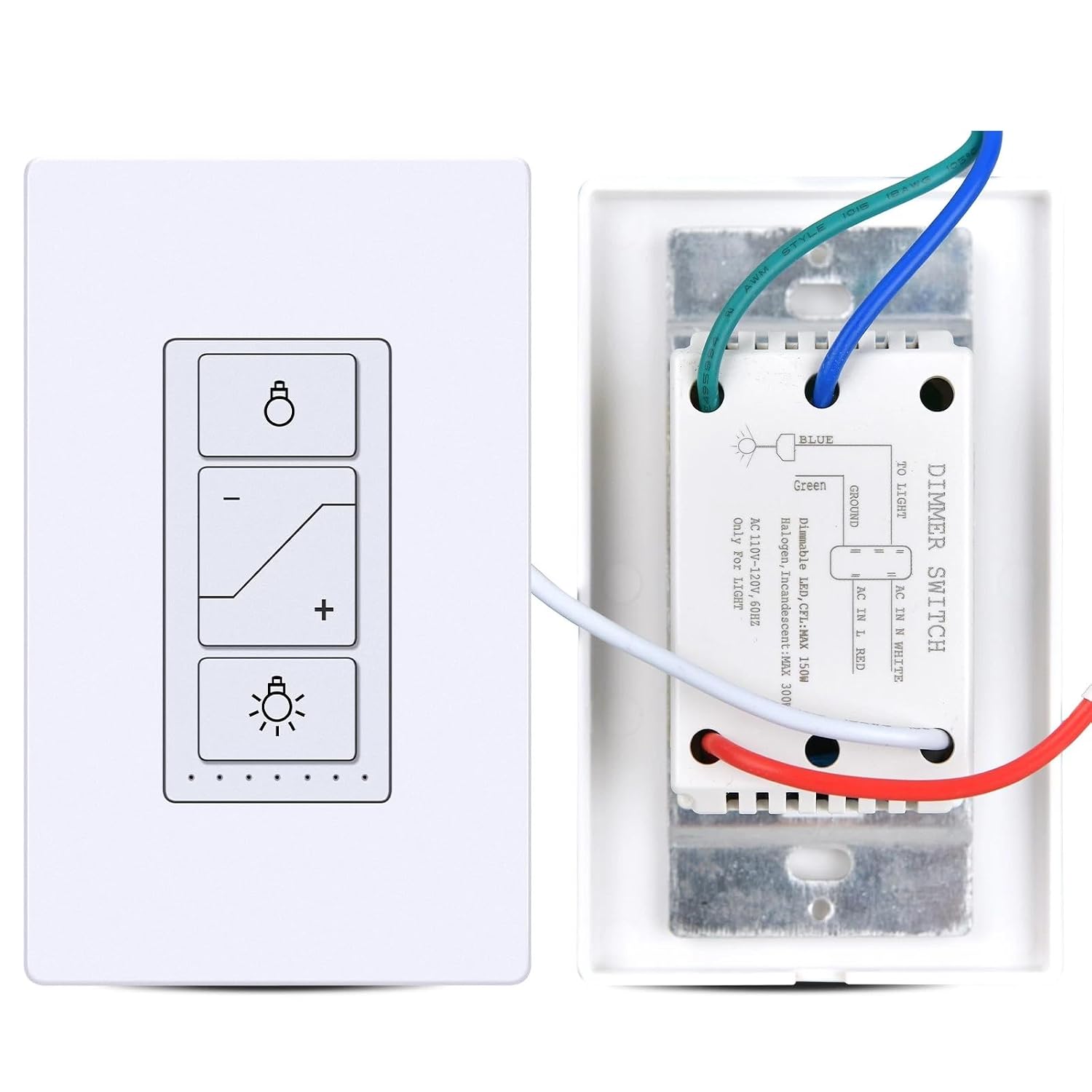 Light Switch, Remote Light Switch Compatible with Alexa, Smart Dimmer Switch and Receiver, Wall Lighting Fixture for Ceiling Lights, Fans, Lamps 5 61G7Pb0EqmL. SL1500