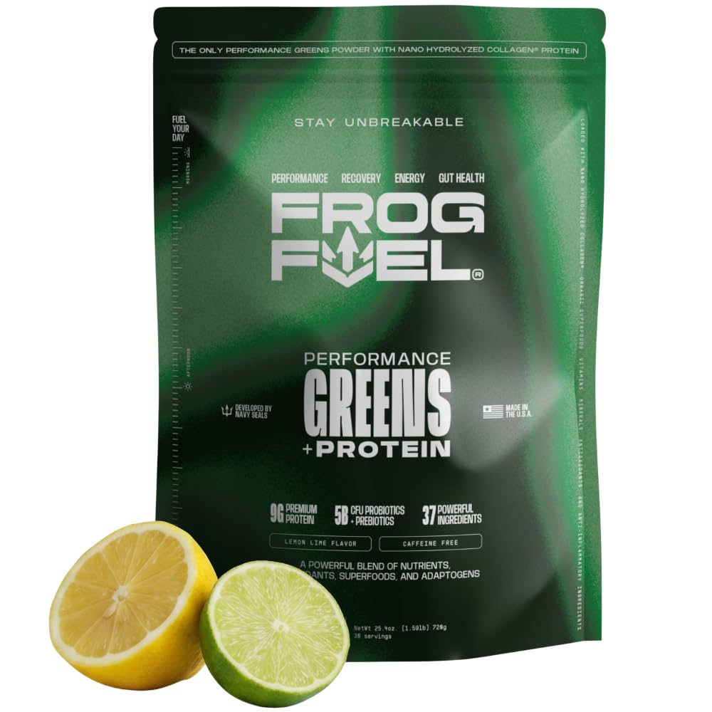 Frog Fuel Performance Greens Protein Powder, Lemon Lime, 30 Servings