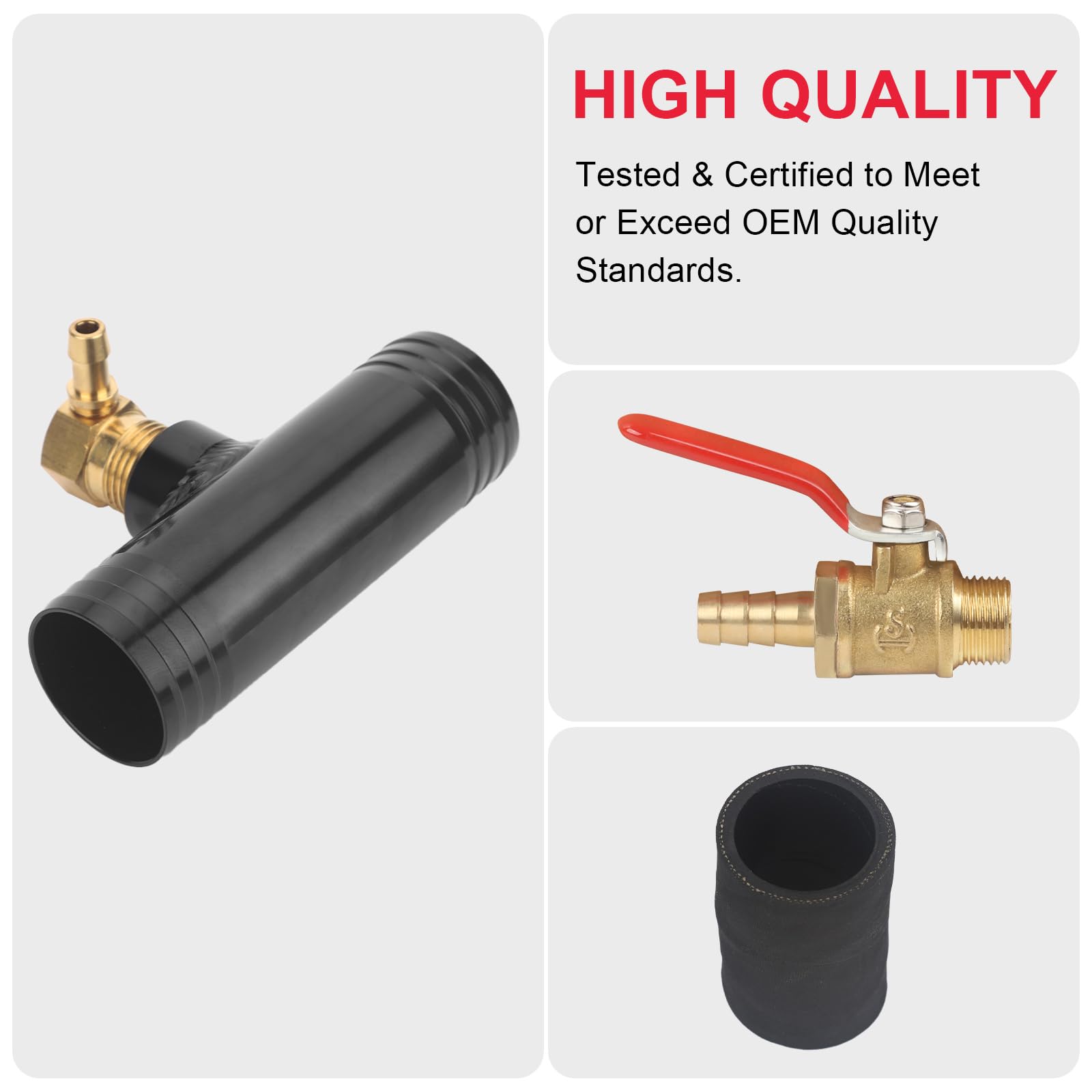 Kit de instalación de depósito de combustible auxiliar para Ford Dodge Ram Chevy Silverado GMC sustituye a 11025, tanque de combustible auxiliar alimentado por gravedad con línea de llenado de 1 1/2
