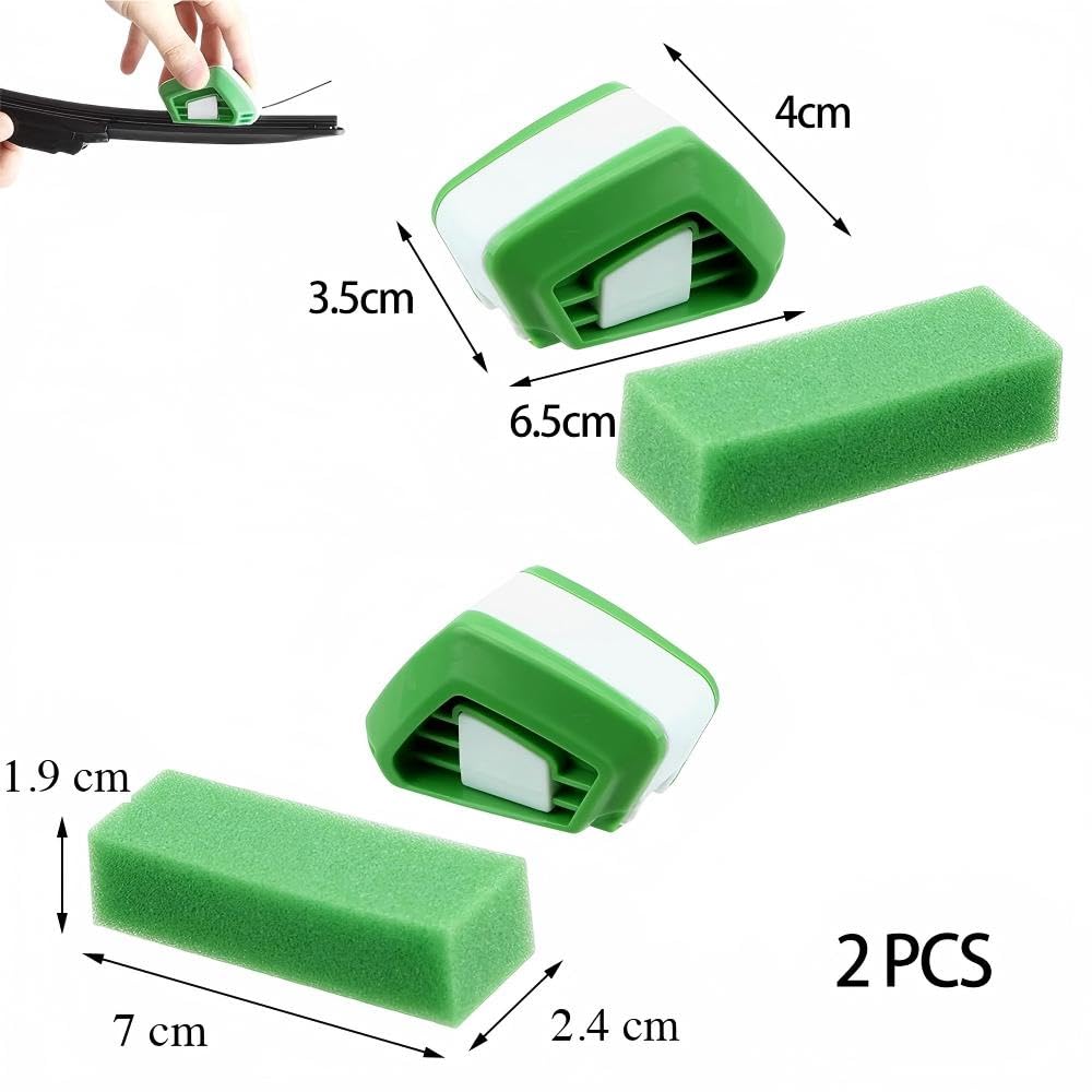 2 Pezzi Strumenti di Riparazione per Tergicristalli, Strumento di Riparazione per Spazzole Tergicristallo con Spugna, Taglierina per Tergicristalli per Auto