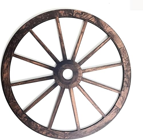 Miniatura 8 de Rueda de vagón de madera, decoraciones de fiesta occidental para bar, garaje, cafetería, decoración de fiesta de vaquero de estudio, decoración de