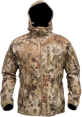 Kryptek Mens Koldo Jacket 3-Layer Laminated Shell, Waterproof Windproof Breathable, and Pit Vents