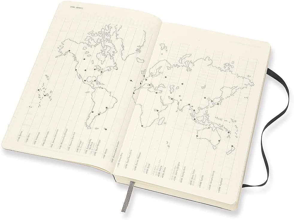 Moleskine 12Month Daily Planner 2022, Daily Diary 2022, Soft Cover and Elastic Closure, Large