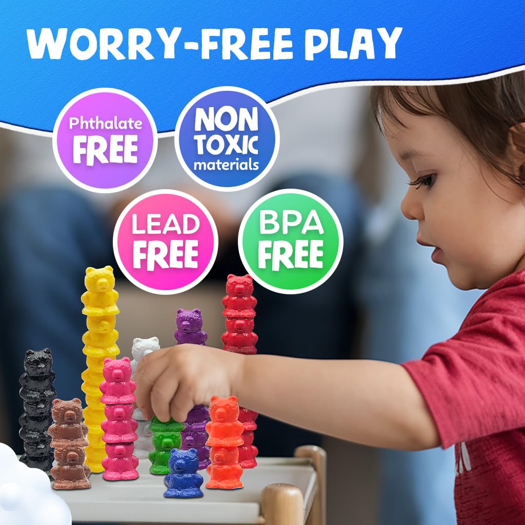 Amazon.com: Skoolzy Rainbow Color Stacking Bears