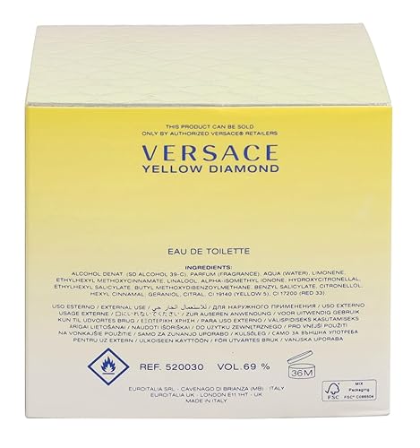 Miniatura 4 de Versace Eau De Toilette Spray para mujer diamante amarillo 17 onzas