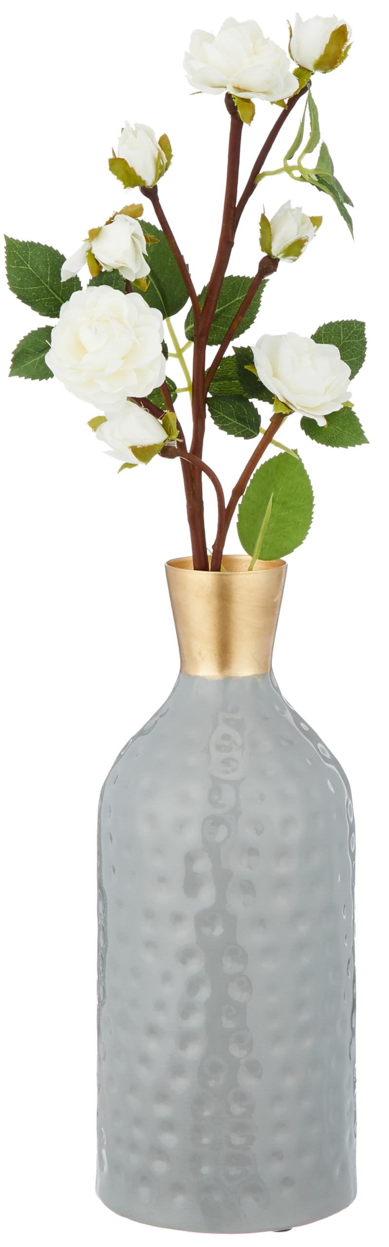 Amazon Brand - Solimo Flower Vase with Rust-Resistant Coating | Stylish and Easy-to-Clean Finish | Compact Design for Mo