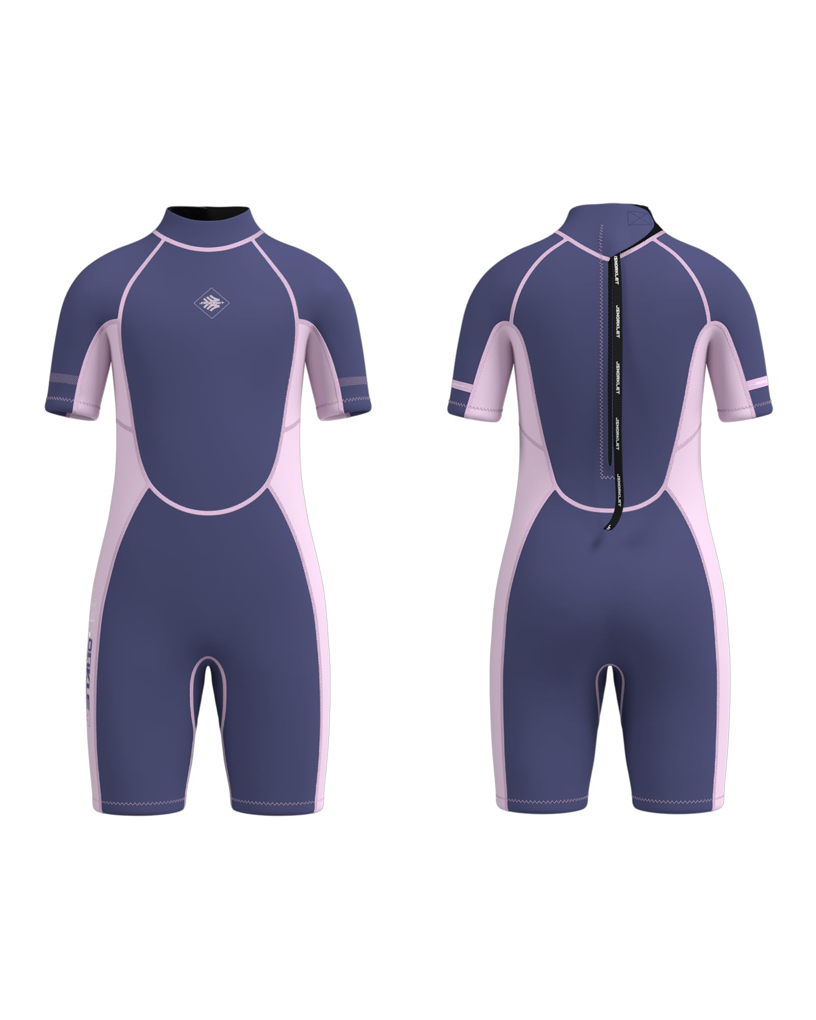 Jsnorklet Kids Wetsuit for Boys Girls Toddlers, 3mm Back Zip Neoprene Keep Warm in Cold Water for Swimming Snorkeling Surfing Diving