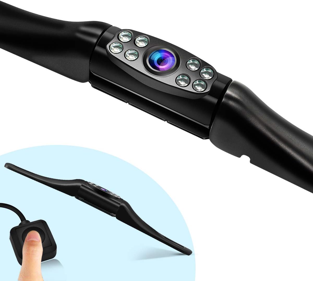 URVOLAX Car Backup Camera License Plate-Reverse-Rear View Camera IP69K Waterproof 170° Wide Angle Exclusive Auto Controller Adjustable Brightness/Guide Lines Universal for Vehicles SUV Night Vision