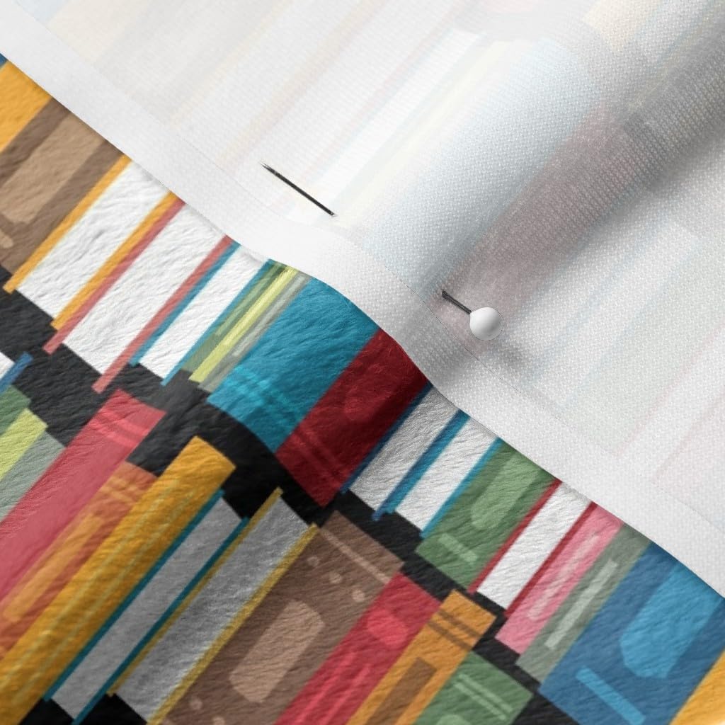 Spoonflower Fabric - Books Reading Library Literature Hygge Printed on Minky Fabric by The Yard - Sewing Baby Blankets Quilt Backing Plush