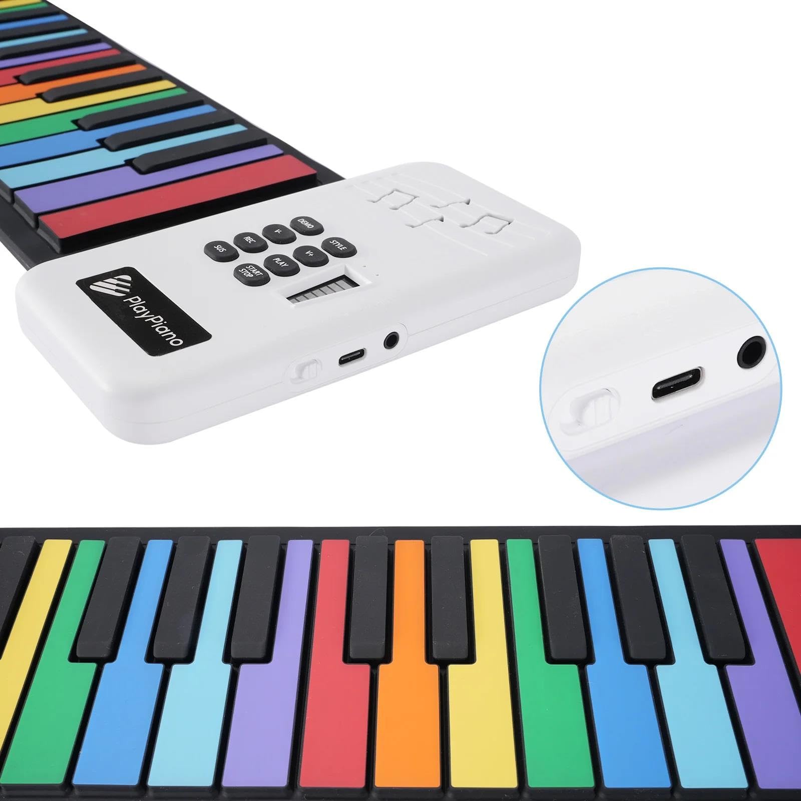 Elektroniczny Instrument Fortepianowy 49 Klawiszowa Cyfrowa Przenośna Klawiatura Pianina Elektronicznego Z Wbudowanym Głośnikiem Dla Początkujących