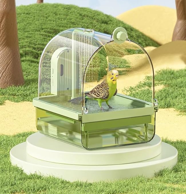 Bird Bath with Water Circulation System: Which 5 Will Transform Your Garden? 5 Automatic Bird Bath Shower for Cage – 3-in-1 Expandable Bird Bathtub with Motion Sensor, Water Wiggler, Pump & Filter, Multifunctional Parakeet Bath for Lovebirds, Finches, Cockatoos, and More (GREEN)
