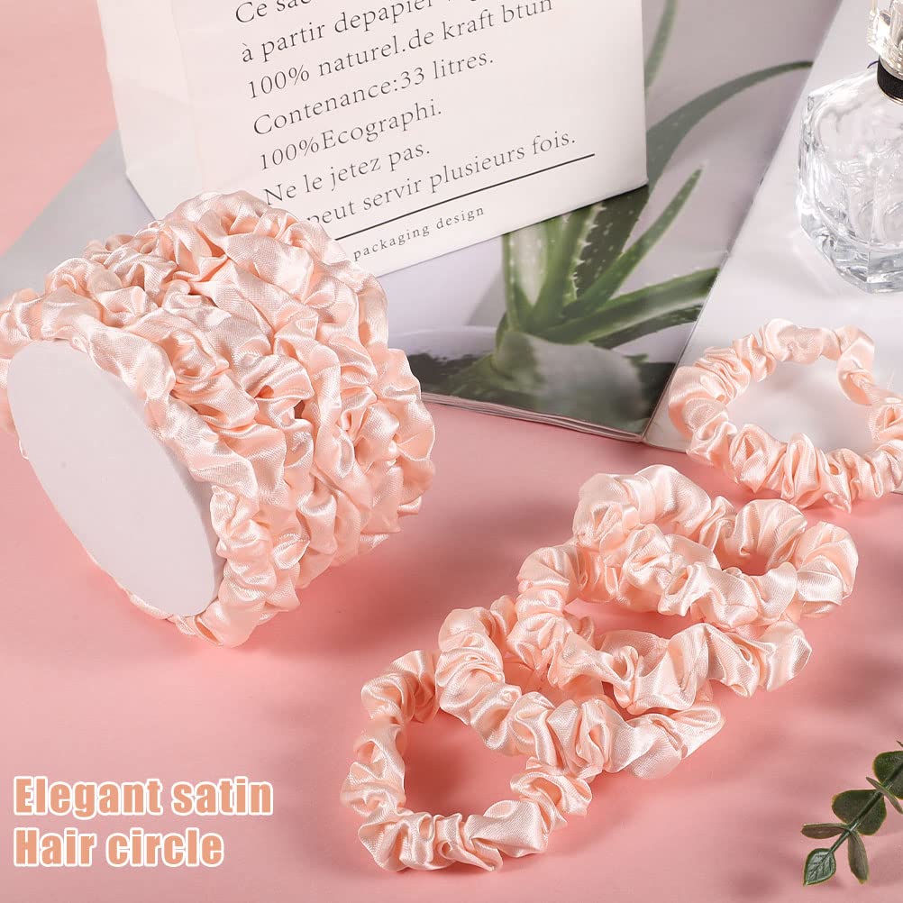 Amazon.com : 12Pcs Pink Satin Hair Ties for Mother display picture 3