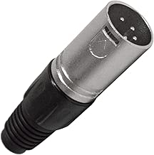 Seismic Audio SAPT247 4-Pin XLR Male Connector - Nickel Finish - coolthings.us