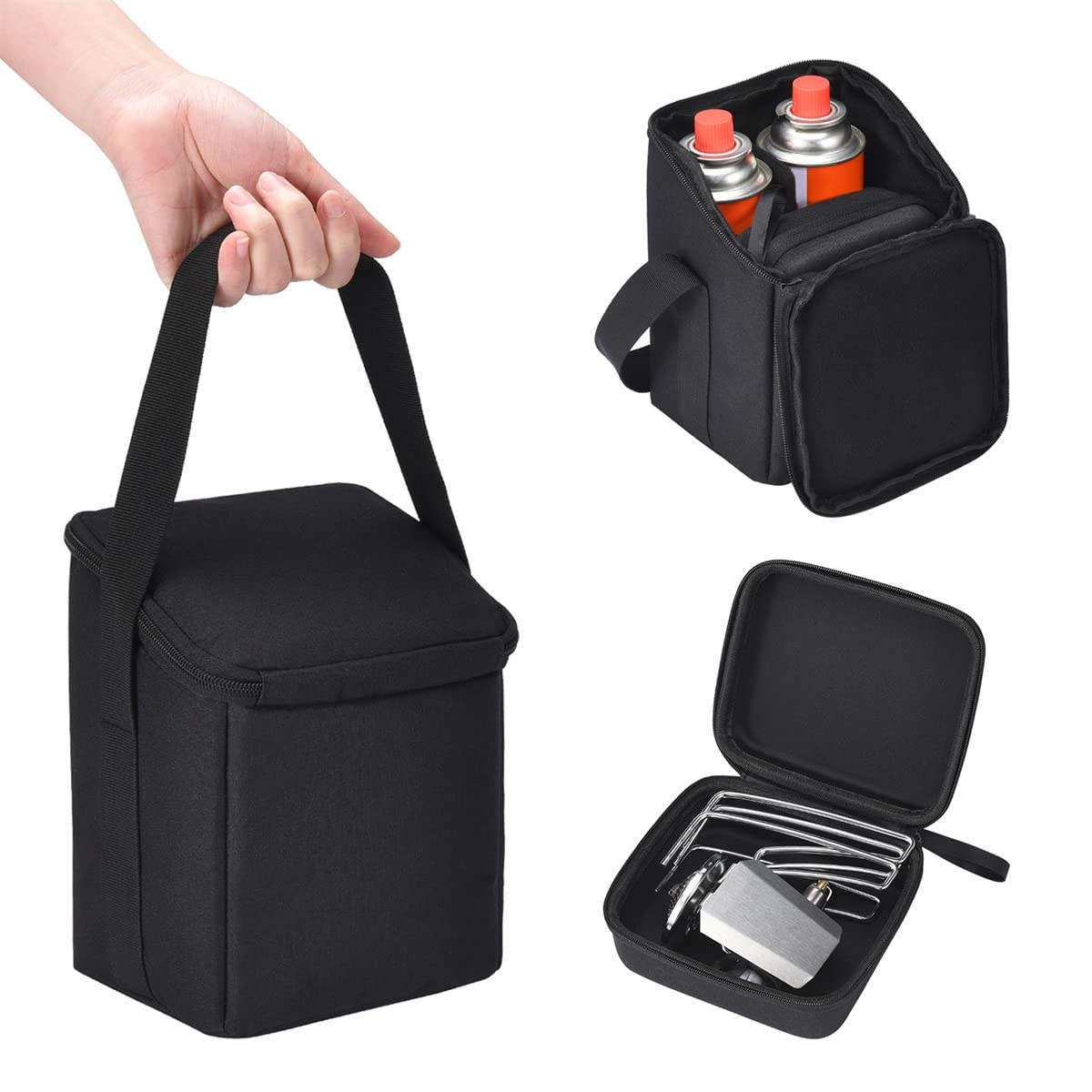 RummyluckStovetop Storage Box Storage Bag Set for SOTO ST310 Camping Stove - Portable Spider Oven Camping Storage Bag Drop-Proof Case