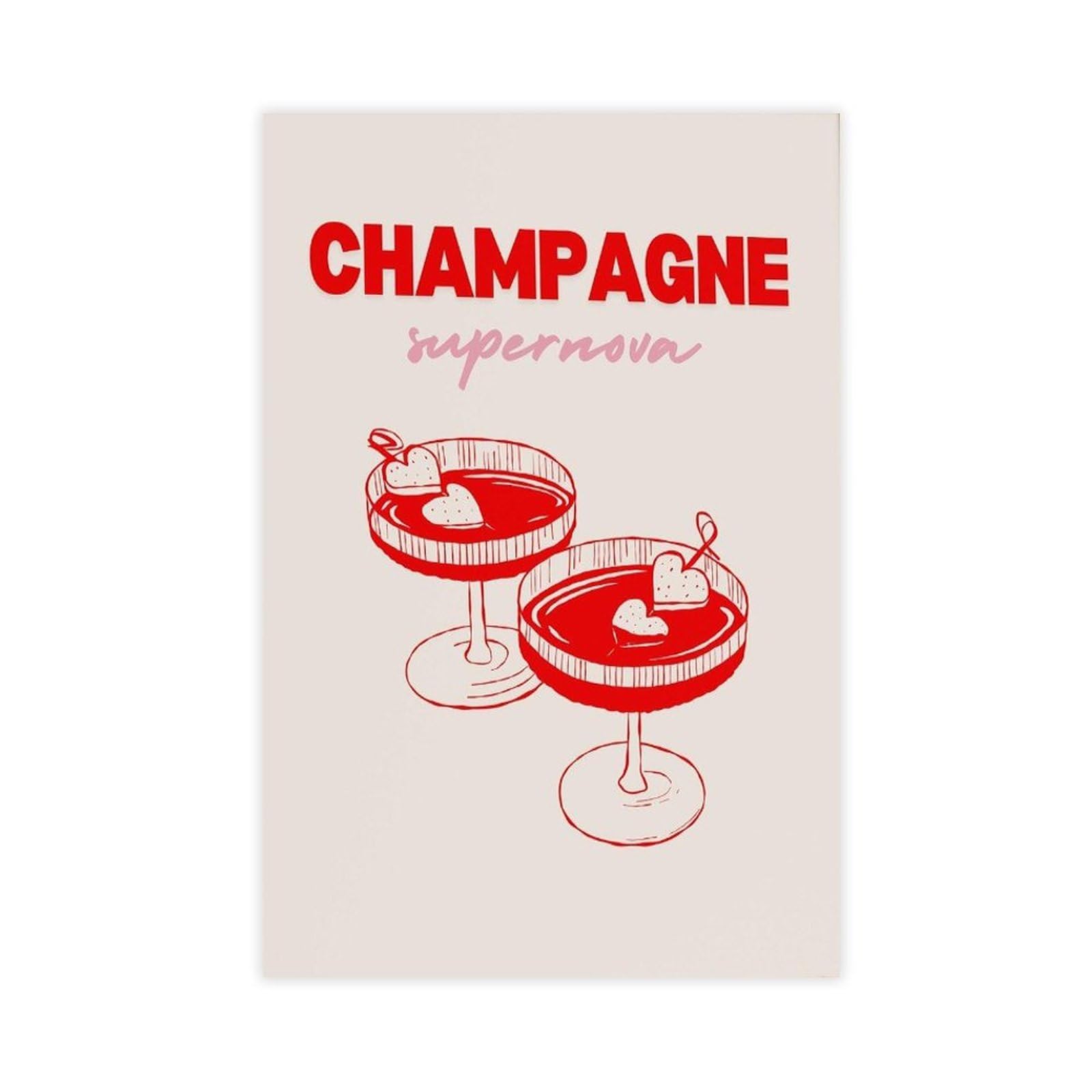 Bareronor Champagne Supernova Canvas Poster Bedroom Decor Landscape Office Room Decor Gift 12" L X 18" W