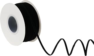 1/8 Inch Velvet Ribbon Thin Black Velvet Ribbon Vintage Velvet Ribbon Narrow Ribbon for Wedding Invitations, Gift Wrapping, and Party Favour Boxes, 50 Yards Long