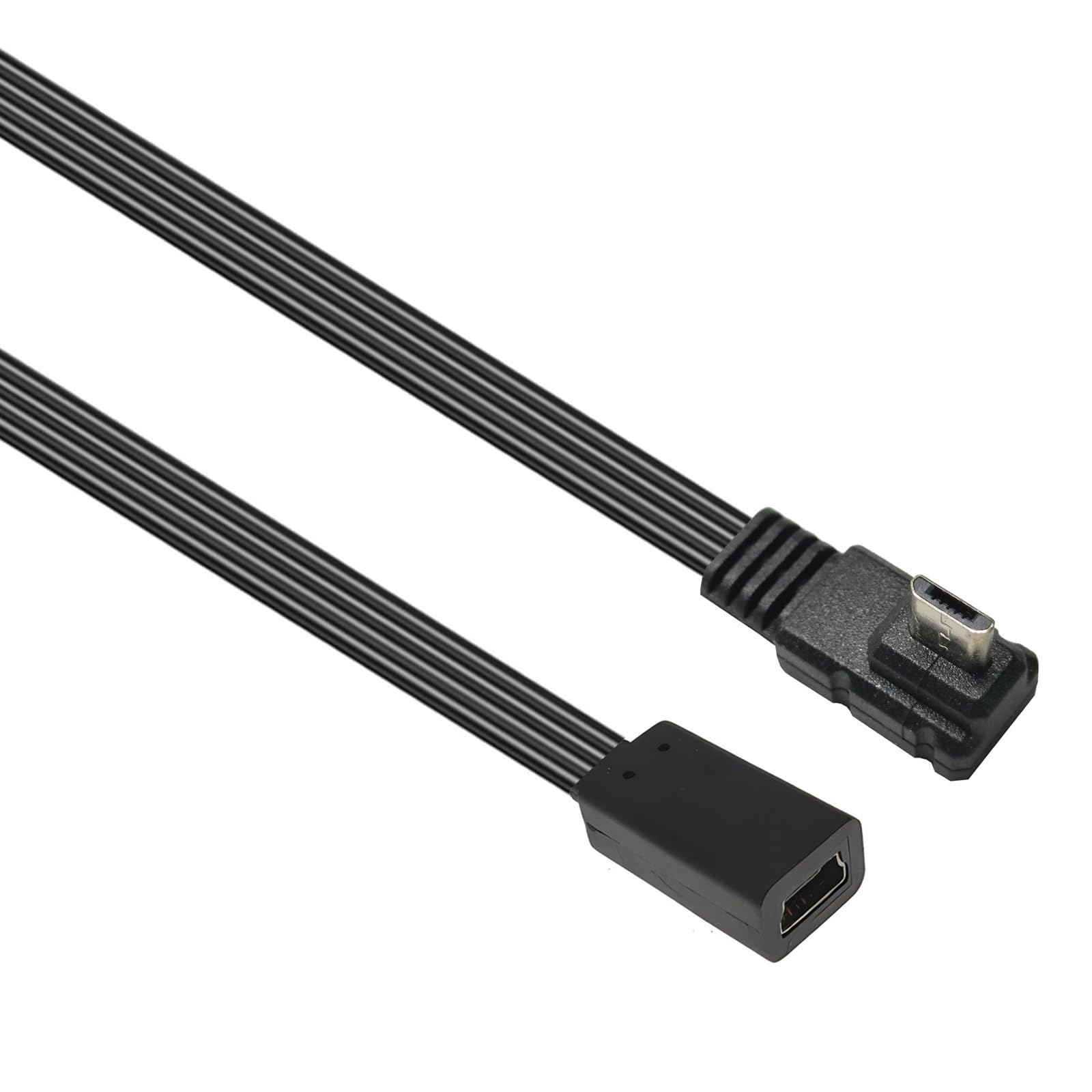 Fentency 10/20cm USB 5Pin Female to 5Pin Male Charging Cable 10W 480Mbps Data Transfer Extension Flat Wire Flexible